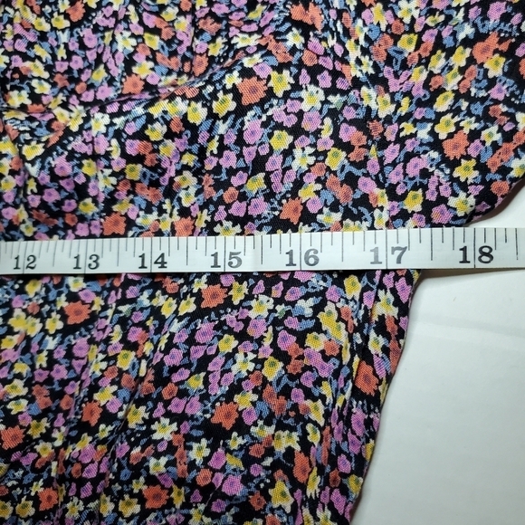 Patrons of Peace Retro Ditsy Floral Print Tiered Ruffle Skirt M Smock Waist - Picture 7 of 9